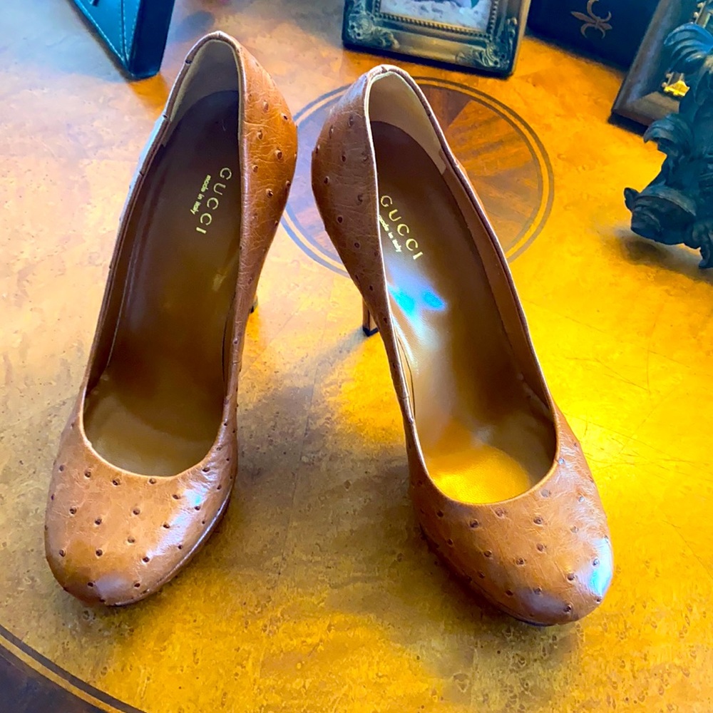 Authentic Gucci Ostrich Heels